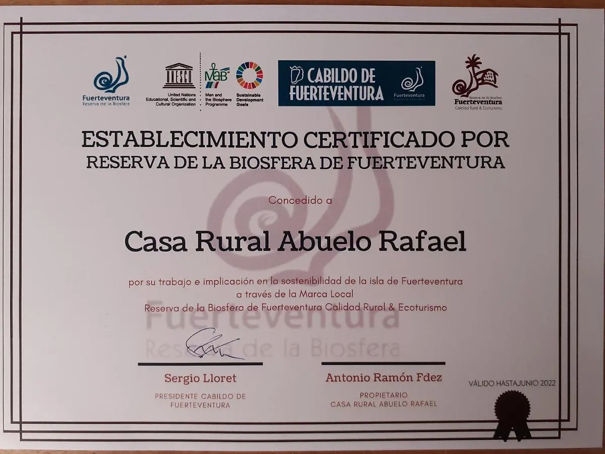 Casa rural Hostal Casa Abuelo Rafael Llanos de la Concepción